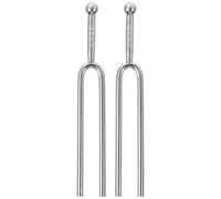 Homoyoyo 2pcs A 440hz Guitar Tuning Forks Silver Tone Tuners Standard A Pitch for Musical Instruments Accessories, Suitable for Guitar and Violin Tuning
