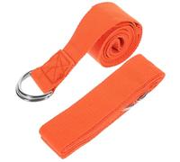Homoyoyo 2pcs Adjustable Inelastic Yoga Bands for Stretching and Workout, Reusable Orange Yoga Assist Straps for Home Exercise and Gym Fitness Accessories