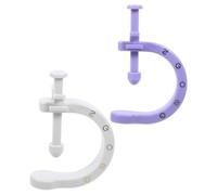 Homoyoyo 2pcs Adjustable Mini Foot Massager Tool with Curved Base for Hand and Foot Acupressure, Abs Material Manual Reflexology Massager to Soreness and Fatigue at Home the Go