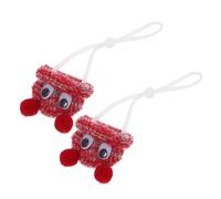 Homoyoyo 2pcs Adjustable Mini Knitted Pet Hats Set for Hamsters Guinea Pigs Lizards Birds Soft Breathable Small Animal Headwear for Daily Wear and Party Dress-up