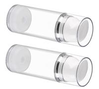 Homoyoyo 2pcs Airless Pump Bottle Empty Refillable Pressing Type Bottle for Travel Toiletries Abs Material for Lotion Cream Cosmetic Sub Packing
