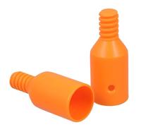 Homoyoyo 2pcs American Style Threaded Handle Connector for Mop and Broom Poles Plastic Threaded End Adapter Secure and Stable Cleaning Tool Connection Easy Installation