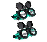 Homoyoyo 2pcs Anti-glare Welding Goggles with Headband for Electric and Gas Shielded Welding Protective Safety Flip-up Glasses Against Sparks and Harmful Radiation