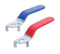 Homoyoyo 2pcs Ball Valve Handle Lever for Manual Operation Outdoor Faucet Replacement Hose Valve Handle with Wear Resistant Iron and Plastic Material Suitable for Corner Storm Drains