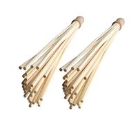 Homoyoyo 2PCS Bamboo Wood Massage Sticks Manual Neck Massager for Back Shoulder Leg Therapy Portable Handheld Relaxation Tool for Home Office Travel
