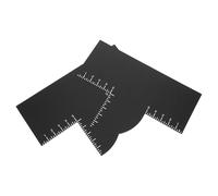 Homoyoyo 2Pcs Barber Enhancement Card with Measurement Indicator, Reusable Plastic Hairline Shaping Tool for Beard and Hairline Edging, Precision Styling Guide for Professional Barbers