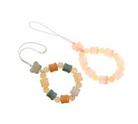Homoyoyo 2pcs Beaded Phone Lanyard Wrist Strap Chinese Style Bodhi Beads Chain for Phones Car Keys Accessories Lightweight Compatibility Secure Your Belongings