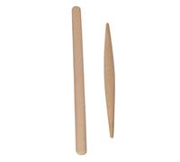 Homoyoyo 2Pcs Beechwood Dough Rolling Pins with DIY Handles Large Pointed Round Head Baking Tools for Consistent Thickness Kitchen Accessories for Professional Home Use