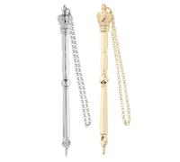 Homoyoyo 2pcs Bible Reading Pointer Tool for Adults, Metal Finger Pointer with Crown Head Design, Gold and Silver 13cm for Jewish Ceremonies and Scripture Study