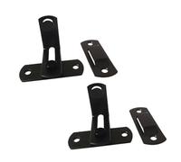 Homoyoyo 2pcs Black Carbon Steel Hasp Lock Door Buckle for Bathroom Security Rust-Resistant Safety Latch for Doors Cabinets Easy Installation with Screws