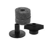 Homoyoyo 2pcs Black Drum Cymbal Stand Felts with Plastic Sleeves and Soft Felt Pads for Extra Stability and Easy Installation, Suitable for Drum and Cymbal Accessories Random Color