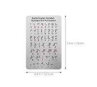 Homoyoyo 2Pcs Braille Letter Boards with Raised Dots Numbers and Punctuation Portable Braille Practice Tool for Blind Social Skills Development at School and Home