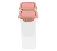 Homoyoyo 2pcs Bread Box Airtight Lid Food Storage Containers Bread Loaf Storage Dispenser Plastic Sandwich Keeper Beans Noodle Flour Cereal Box Spaghetti Jars