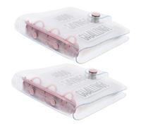 Homoyoyo 2Pcs Budget Binder with Cash Envelopes Practical Loose Leaf Organizer for Daily Planning Lightweight Water Resistant Savings Challenge Album Suitable for Money Management