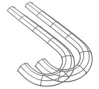 Homoyoyo 2pcs Candy Cane Wreath Frame Large J-shape Decorative Iron Craft Ring for Diy Home Decor