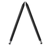 Homoyoyo 2pcs Capacitive Stylus Pens for Touch Screens, High Sensitivity Precision Tablet and Phone Stylus Pens Retro Round Rubber Tips, Black, Portable and Practical for Creative Office Use