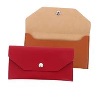 Homoyoyo 2pcs Cash Envelope Wallet Set Pu Leather Money Pouch for Budgeting Cash Wallet for Men Women for Personal Finance Management