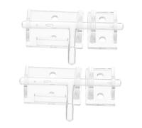 Homoyoyo 2Pcs Clear Acrylic Adhesive Door Locks Durable Hasp Latch for Enhanced Security for Wooden Fences Cabinets and Barns Transparent Design for Aesthetic Appeal