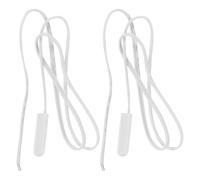 Homoyoyo 2Pcs Commercial Refrigerator Temperature Sensor Probe, White Round Head Replacement Fridge Thermostat Sensor for Home and Commercial Freezer Cooling Systems