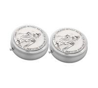 Homoyoyo 2pcs Compact Zinc Alloy Rosary Box for Catholics Portable Small Keepsake Case for Confirmation and First Holy Communion Travel-friendly Jewelry Holder for Religious Devotion