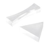 Homoyoyo 2pcs Concave Glass Lens Physics Equipment Concave Lens with Well Polished Surface High Optical Purity Simple and Generous Design for Explaining Optics Knowledge with Experiments