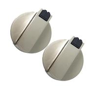 Homoyoyo 2pcs Cooker Knob Replacement Gas Stove Control Knobs Zinc Alloy Easy Installation Smooth Surface