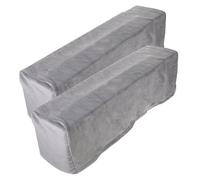 Homoyoyo 2pcs Couch Armrest Covers for Sofa Universal Cover Anti- Elastic Armrest Fabric from Grey