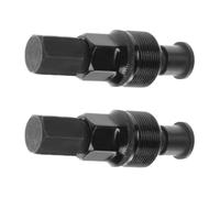Homoyoyo 2pcs Crank Arm Puller Tool for Splined and Taper Arms Carbon Steel | Portable Removable Head Design, Built in Bolt Removal, Black Finish for Bicycle Maintenance Tasks