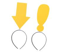 Homoyoyo 2pcs Creative Silly Hair Hoop with Red Arrow and Mark Funny Headbands for Carnival Halloween Birthday Parties Festival Accessories for Women