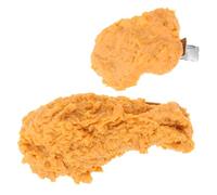 Homoyoyo 2pcs Creative Women Hair Clips Simulated Fried Chicken Hairpins Lightweight Durable Hair Accessories for Fluffy and Flat Hairstyles Unique