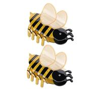 Homoyoyo 2pcs Cute Bee Claw Hair Clips for Thick Hair Cartoon Styling Accessories for Women and Strong Grip Updo Hold