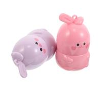 Homoyoyo 2pcs Cute Lip Glaze Set Color Changing Nourishing Lip Care Cream Bunny Shaped Rabbit Design Adorable Lipstick for Daily Makeup and Birthday Party Favors