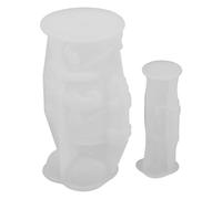Homoyoyo 2pcs DIY Candle Silicone Mold Candle Epoxy Casting Molds for Families and Professional Studios White Easy Demolding Detailed Design Creative Lifelike Nutcracker King Soldier Shapes