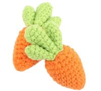 Homoyoyo 2pcs DIY Carrot Charm Keychains Bright Crochet Fruit Clip Accessories for Handmade Crafting Fun Cartoon Style Ornaments for Personalization and gift for for for for for for Decoration