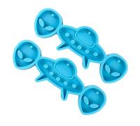 Homoyoyo 2pcs DIY Silicone Keychain and Earring Pendant Molds Spaceship Shape Reusable Multifunctional Jewelry Making Supplies for Handcrafts and DIY Projects