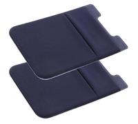 Homoyoyo 2pcs Double Layer Stick Cell Phone Wallet Holder Navy Blue Adhesive Back Pocket for Cards Cash Durable Elastic No Sticky Residue Compatible with Mobile Phones