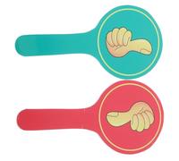 Homoyoyo 2pcs Double-sided Classroom Answer Paddles Lightweight Foam Board Voting Tools with Red Thumbs Down for School Events and Participation