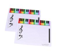 Homoyoyo 2Pcs Double Sided Magnetic Whiteboard for Music Teaching Erasable Music Staff Practice Board Wipe Clean Surface for Home Classroom and Office Use