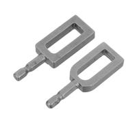 Homoyoyo 2pcs Drill Wire Twister Tool 1/4" Hex Shank Rebar Wire Fence Building Rebar Assembly Sites