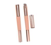 Homoyoyo 2PCS Dual Ended Lip Brush with Retractable Silicone Applicator Concealer Makeup Brush for Sensitive Skin Portable Travel-friendly Mini Lipstick and Nail Art Tool