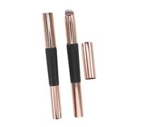 Homoyoyo 2PCS Dual Ended Silicone Lip Brush Concealer Applicator with Protective Cap Retractable Mini Portable Makeup Tool for Lipstick Lip Gloss Nail Art and Everyday Travel Use
