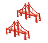 Homoyoyo 2Pcs Educational Train Bridges for Brightly Colored Track Accessories Easy to Expanding Train and Engaging Playtime