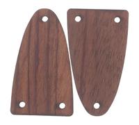 Homoyoyo 2pcs Electric Guitar Truss Rod Covers Rosewood Half-oval Solid Wood with Iron Core for Acoustic and Electric Guitar Hardware Protection