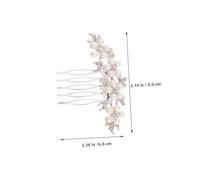 Homoyoyo 2pcs Elegant Vintage Bridal Hair Comb with Faux Pearls and Crystal Embellishments Lightweight Hair Accessory for Women Bridesmaids Weddings and Special Occasions Five Tooth Design