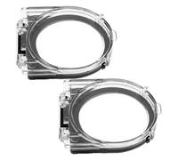 Homoyoyo 2Pcs Elevator Button Protective Cover Plastic Round Adhesive Switch Case with Safety Protector for Industrial Elevator and Washing Machine Use