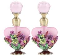 Homoyoyo 2pcs Empty Perfume Bottle Adornment Elegant Fragrance Bottle for Storage Decor Aromatherapy Perfume Accessory