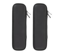 Homoyoyo 2pcs Eva Electric Toothbrush Travel Case with Mesh Pocket Durable Hard Shell Holder for Toothbrush Toothpaste Portable Storage Container for Travel Black Small