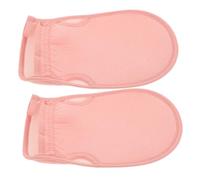 Homoyoyo 2pcs Exfoliating Gloves for Shower and Bathing, Double-sided Deep Scrubbing Mitt 23x13cm, Body Scrubbing Gloves for Dead Skin Removal, Pink Bathing Accessories for Adults