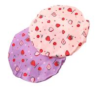 Homoyoyo 2pcs Extra Large Shower Cap for Women Double Layer Hair Bonnet with Adjustable Elastic Strap Reusable Bath Caps for All Hair Lengths for Shower and Cooking