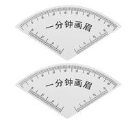 Homoyoyo 2pcs Eyebrow Drawing Rulers Pvc Shaping Stencil Makeup Artists Precise Measurement Guide Tool for Brow Shaping